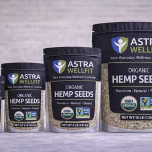 Astra WellFit Organic Hemp Seeds (Shelled) – Premium Plant Protein (Multiple Sizes)
