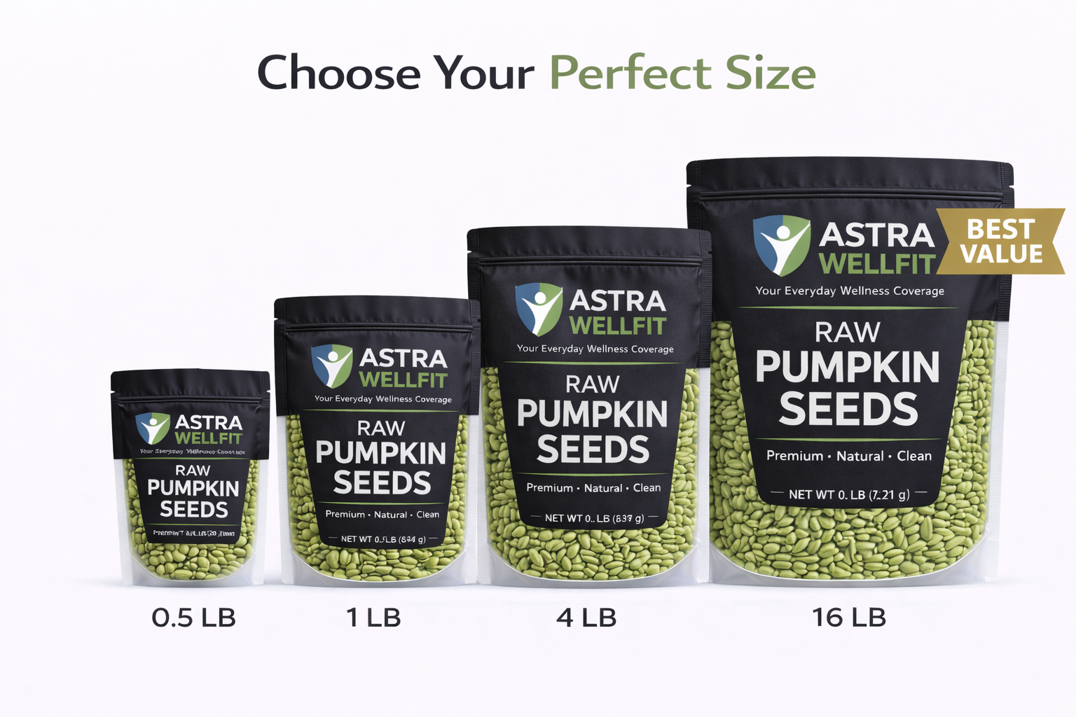 Astra WellFit Raw Pumpkin Seeds – Premium Natural Pepitas (Multiple Sizes) - Image 4