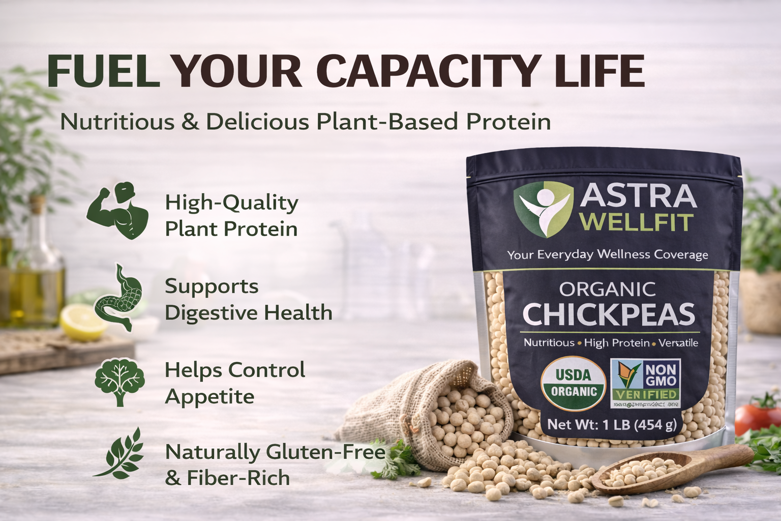 Astra WellFit Organic Chickpeas – Premium Plant-Based Protein Superfood (Multiple Sizes) - Image 5