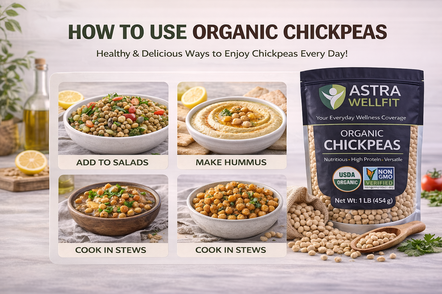 Astra WellFit Organic Chickpeas – Premium Plant-Based Protein Superfood (Multiple Sizes) - Image 4