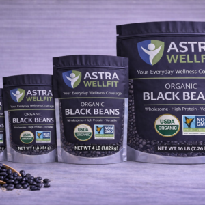 Astra WellFit Organic Black Beans – Premium Plant-Based Protein (Multiple Sizes)